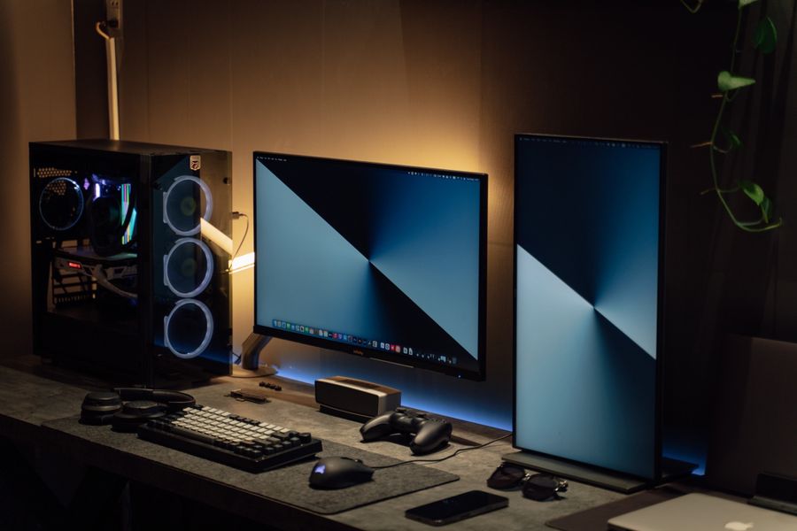 Configuración básica de escritorio con doble monitor